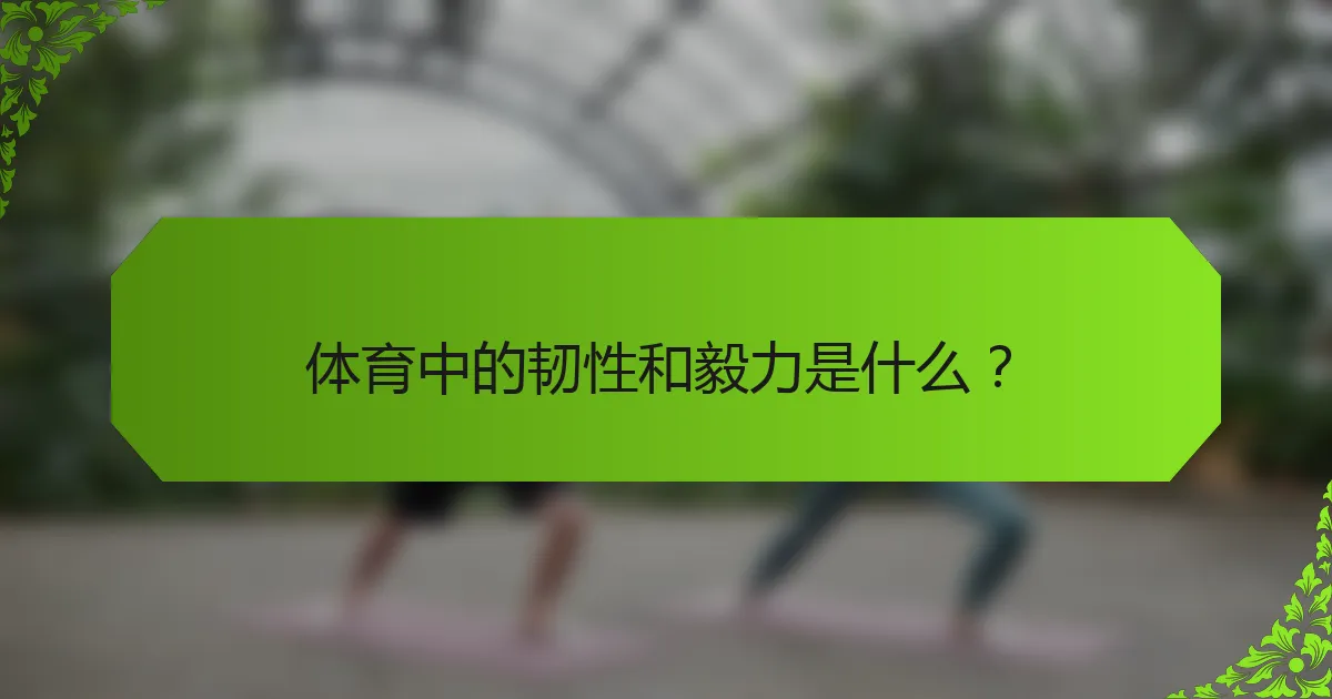 体育中的韧性和毅力是什么？